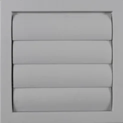 Duka lamelventil, 150x150 mm, til murgennemføring, grå