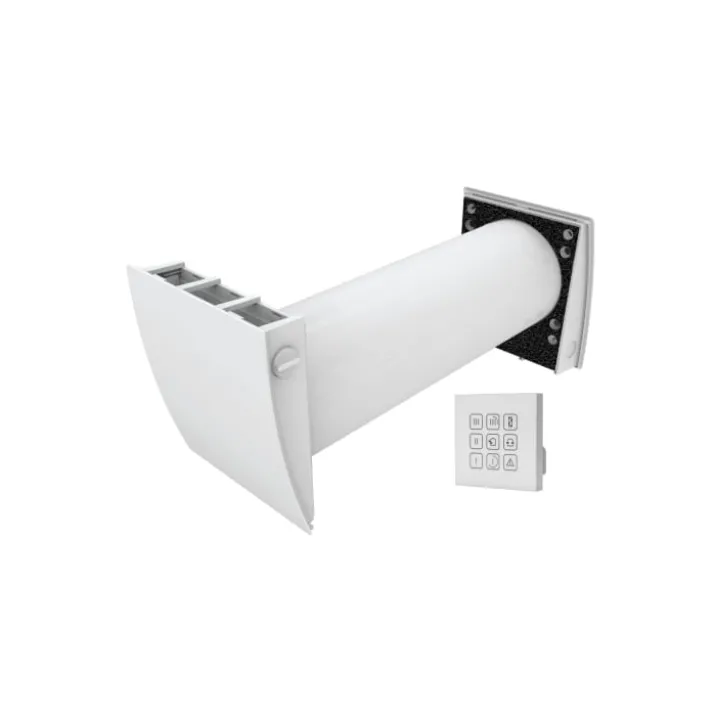 Duka One D6 ventilator med varmegenvinding, Ø160 mm, hvid