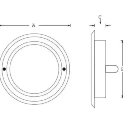 Duka tallerkenventil, Ø140 mm, hvid