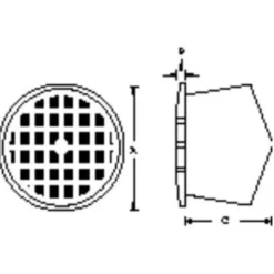 Duka ventilrist, Ø87 mm, aluminium