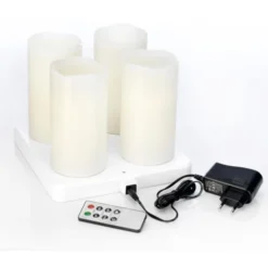 Duni genopladelige LED bloklys, 4 stk.