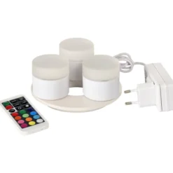 Duni Mini genopladelige LED indsats, farvet lys, 3 stk.