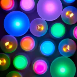 Duni Mini genopladelige LED indsats, farvet lys, 8 stk.