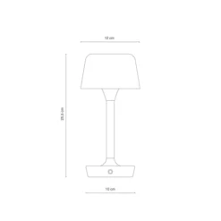 Dyberg Larsen Flow genopladelig bordlampe, beige