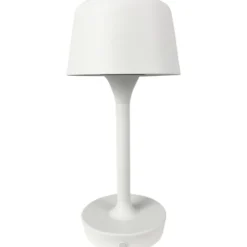 Dyberg Larsen Flow genopladelig bordlampe, hvid