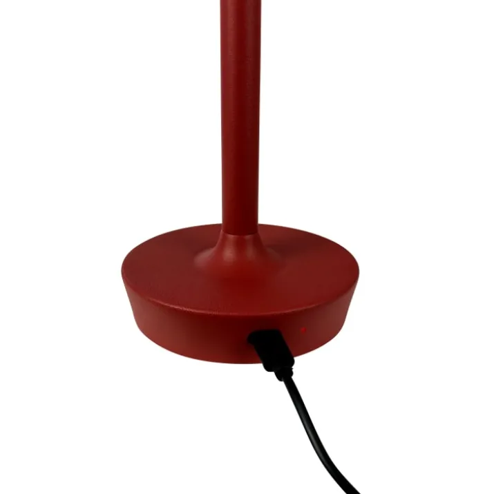 Dyberg Larsen Flow genopladelig bordlampe, rød