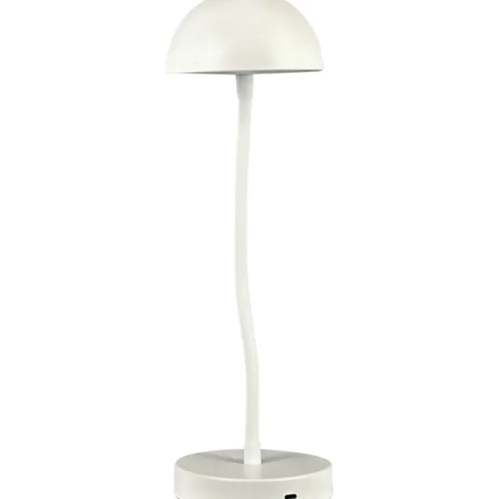 Dyberg Larsen Fonzy genopladelig bordlampe, hvid