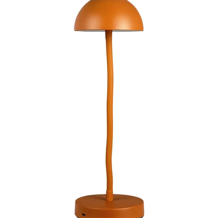 Dyberg Larsen Fonzy genopladelig bordlampe, orange