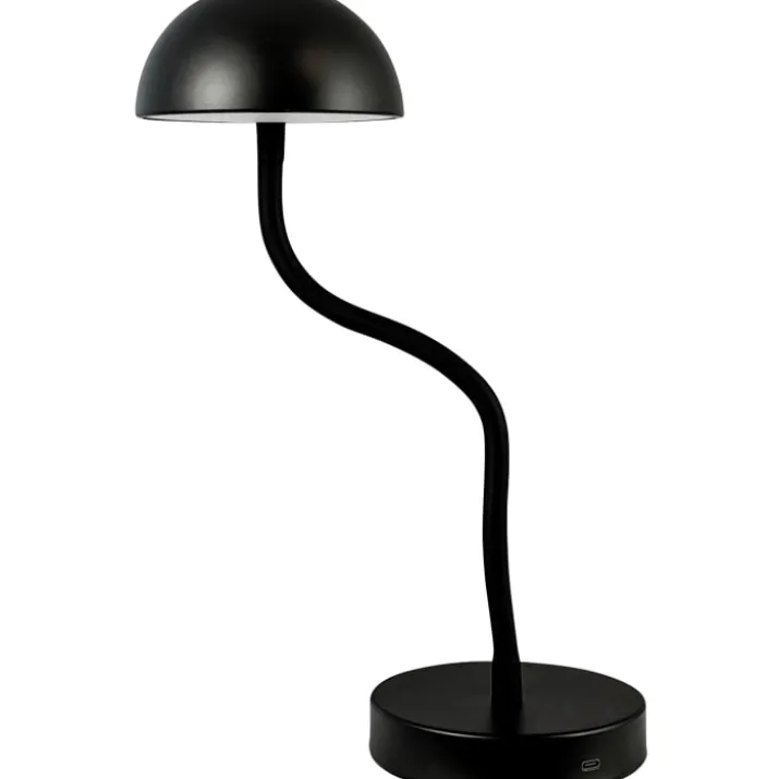 Dyberg Larsen Fonzy genopladelig bordlampe, sort
