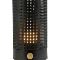 Dyberg Larsen Mesh genopladelig bordlampe, sort
