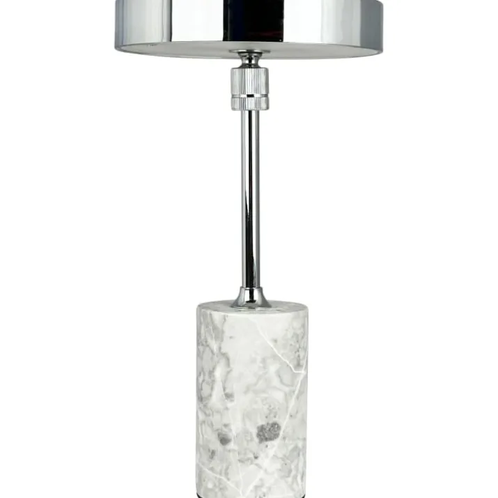 Dyberg Larsen Starlight genopladelig bordlampe, grå marmor