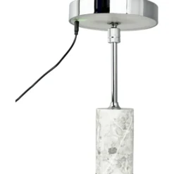 Dyberg Larsen Starlight genopladelig bordlampe, grå marmor