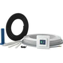 Ebeco gulvvarmesæt med varmekabel & termostat, wifi, 100W, 8,9 meter