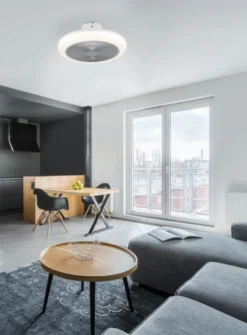 Eglo Kostrena ventilator med lys, hvid/grå