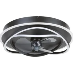 Eglo Namori ventilator med lys, sort