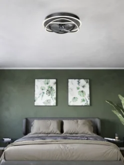 Eglo Namori ventilator med lys, sort