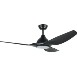 Eglo Tunitas ventilator med lys, sort