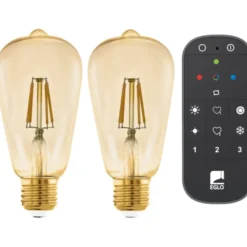 Eglo Z E27 edisonpære med fjernbetjening, 2200K, 4,9W, 2-pak