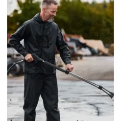 Elka Outdoor regnbukser PU/PVC, sort, str. 2XL