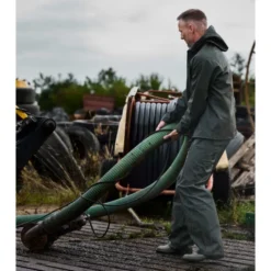 Elka Outdoor regnjakke PU/PVC, olivengrøn, str. 2XL