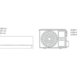 ELL Front Boost Silver luft til luft varmepumpesæt, 6,15 kW
