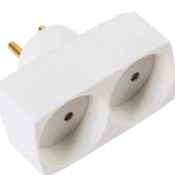 Elworks dobbeltstik, hvid