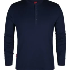 FE Engel Grandad langærmet t-shirt, marineblå, str. 2XL