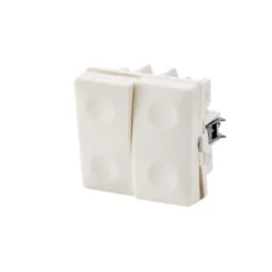 Fesh Curveline dobbelt korrespondance afbryder, 1 modul, hvid