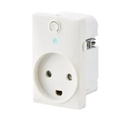 Fesh Curveline Smart stikkontakt med jord, 1,5 modul, hvid