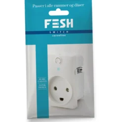Fesh Curveline Smart stikkontakt med jord, 1,5 modul, hvid