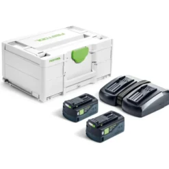 Festool Energi-Set Sys 18V batterisæt, med lader, 2 x 5,0Ah