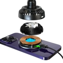 Fixed MagCool mobilholder med trådløs opladning til ventilationsgitter