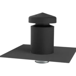 Fixnordic ventilationshætte, Ø160 mm, integreret tagpap, 50 mm isolering, sort