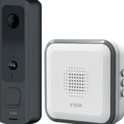 Foss Fesh Smart dørklokke med video, wifi, sort/hvid