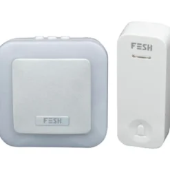 Foss Fesh Smart dørklokke, til stikkontakt, wifi, lys, hvid
