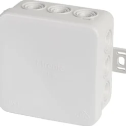 F-tronic E125 samledåse, 75x75x40 mm, lysegrå
