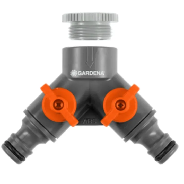 Gardena 2-vejs ventil, 1" - 3/4"