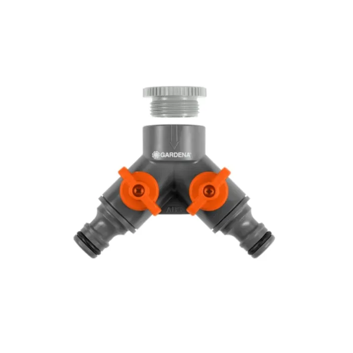 Gardena 2-vejs ventil, 1" - 3/4"
