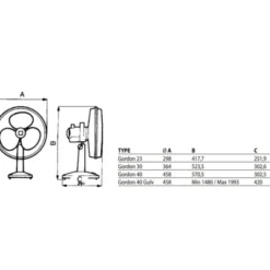 Gordon 40 Bordventilator