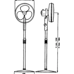 Gordon gulvventilator 40 i hvid