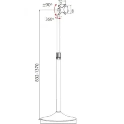 Gulvstander fjernsyn med tiltning, 13-27"/22kg