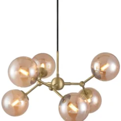 Halo Design Atom Large lysekrone, ravfarvet