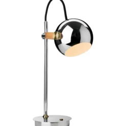 Halo Design DC genopladelig bordlampe, krom