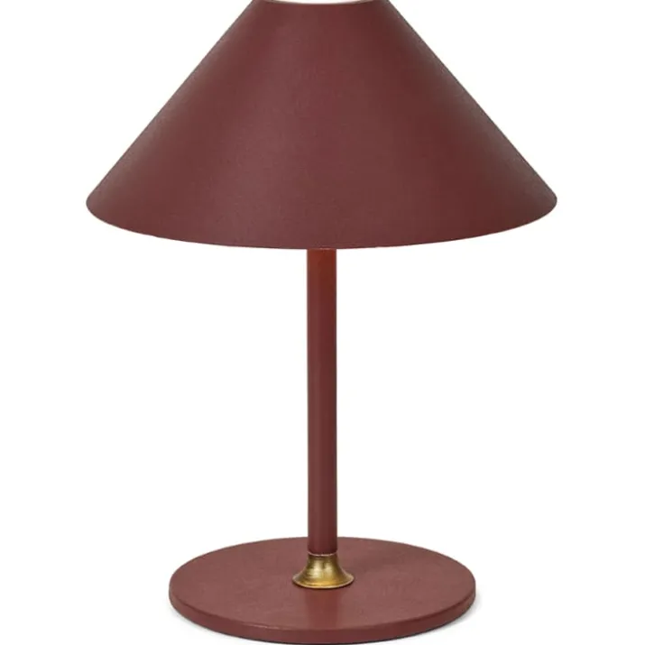 Halo Design Hygge genopladelig bordlampe, H20 cm, mørkerød