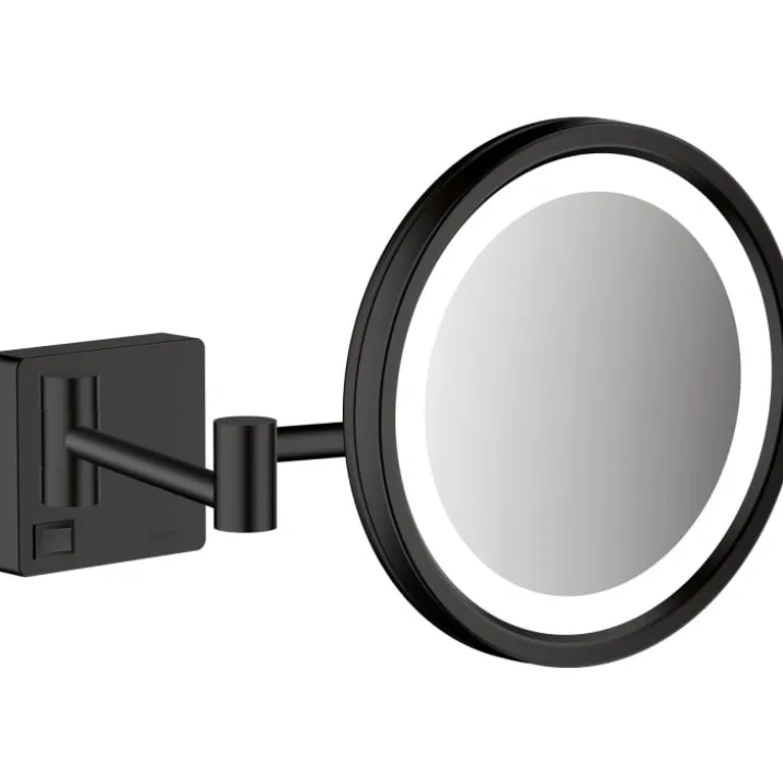Hansgrohe AddStoris makeup spejl med lys, mat sort