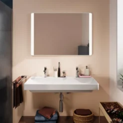 Hansgrohe Xarita Lite Q spejl med lys, sensor, 100x70 cm, hvid