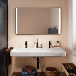 Hansgrohe Xarita Lite Q spejl med lys, sensor, 120x70 cm, sort