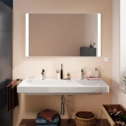 Hansgrohe Xarita Lite Q spejl med lys, 120x70 cm, hvid