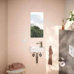 Hansgrohe Xarita Lite Q spejl med lys, 36x70 cm, hvid