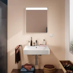 Hansgrohe Xarita Lite Q spejl med lys, 60x70 cm, hvid